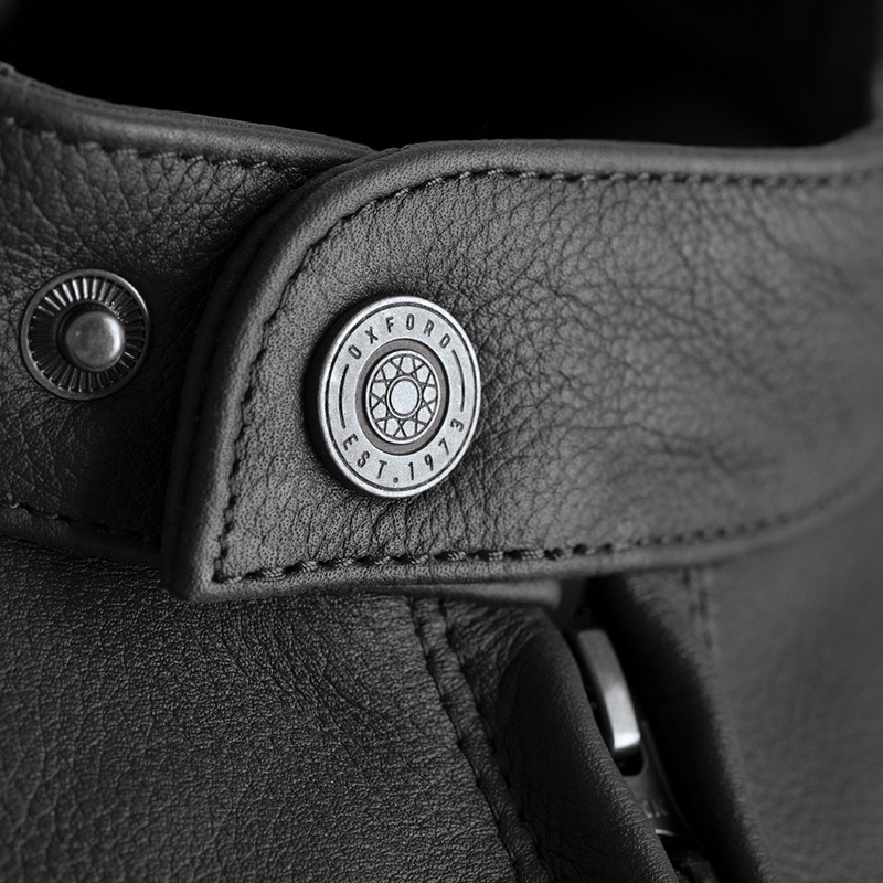 Oxford Walton zwart leren motorjack