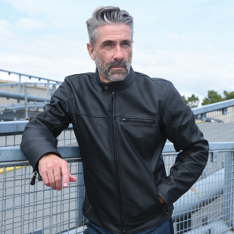 Oxford Walton zwart leren motorjack