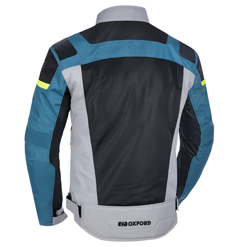 Oxford Dakar D2D Air zilver-blauw-fluo geel motorjack