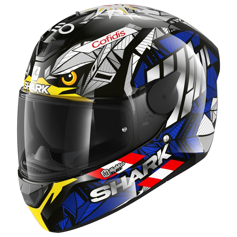 Integrální přilba na motorku SHARK D-SKWAL 2 Replica Oliveira Falco černo-modro-žlutá