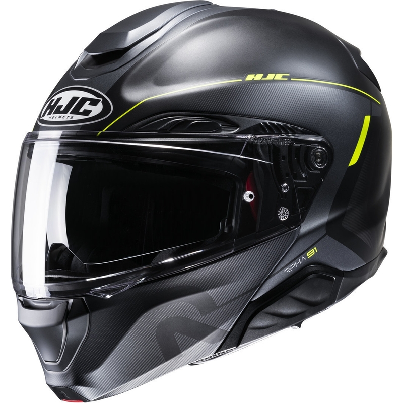 HJC RPHA 91 Combust MC3HSF zwart-fluo gele opklapbare motorhelm