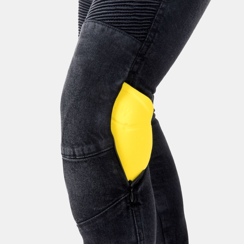 Damesmodel Ozone Agness II Black Motorcycle Jeans