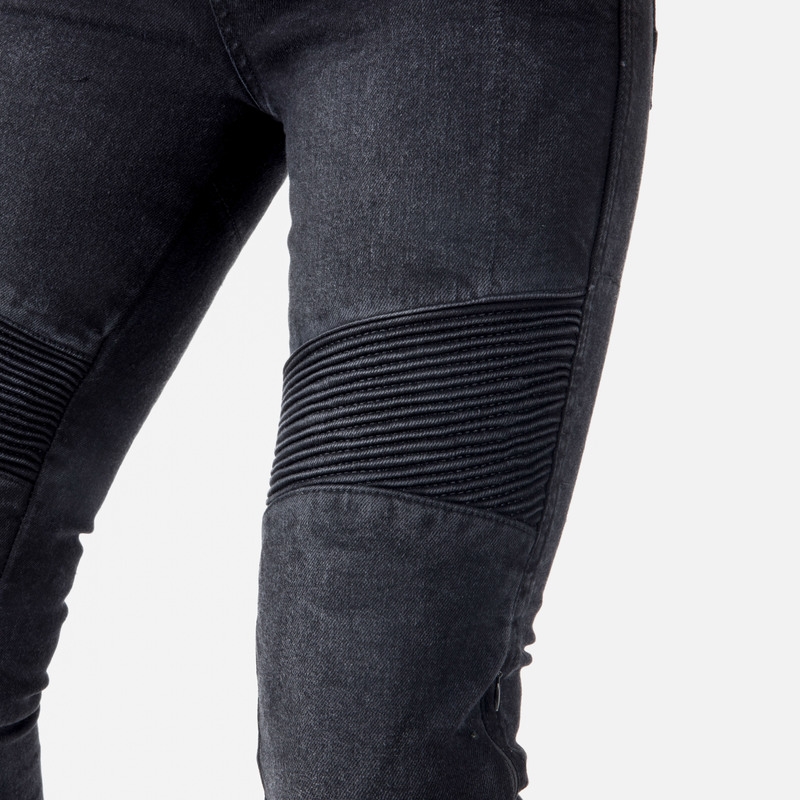 Damesmodel Ozone Agness II Black Motorcycle Jeans