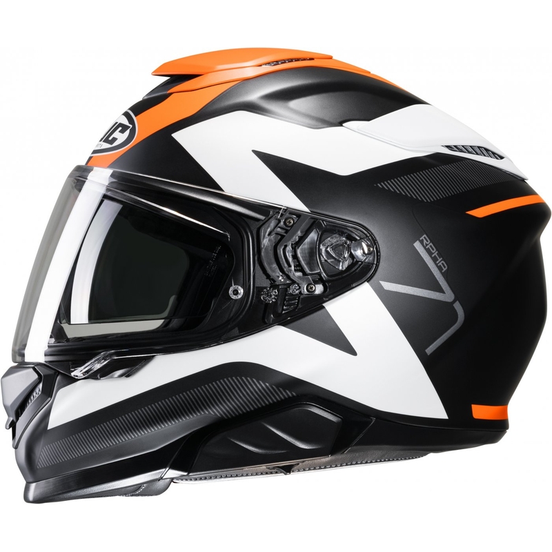 Integraalhelm HJC RPHA 71 Pinna MC7SF zwart-wit-oranje uitverkoop