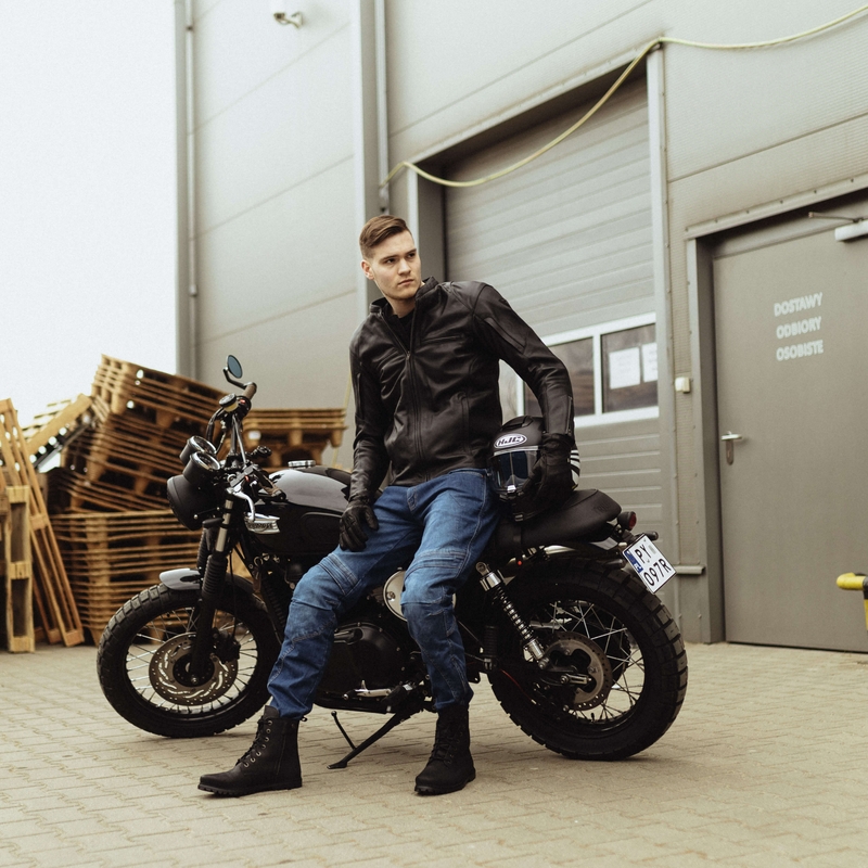 Rebelhorn Rage II motorjeans, gewassen blauw uitverkoop
