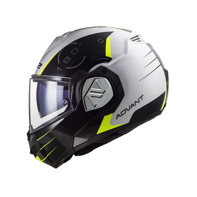 Opklapbare motorhelm LS2 FF906 Advant Codex 06 zwart-wit-geel