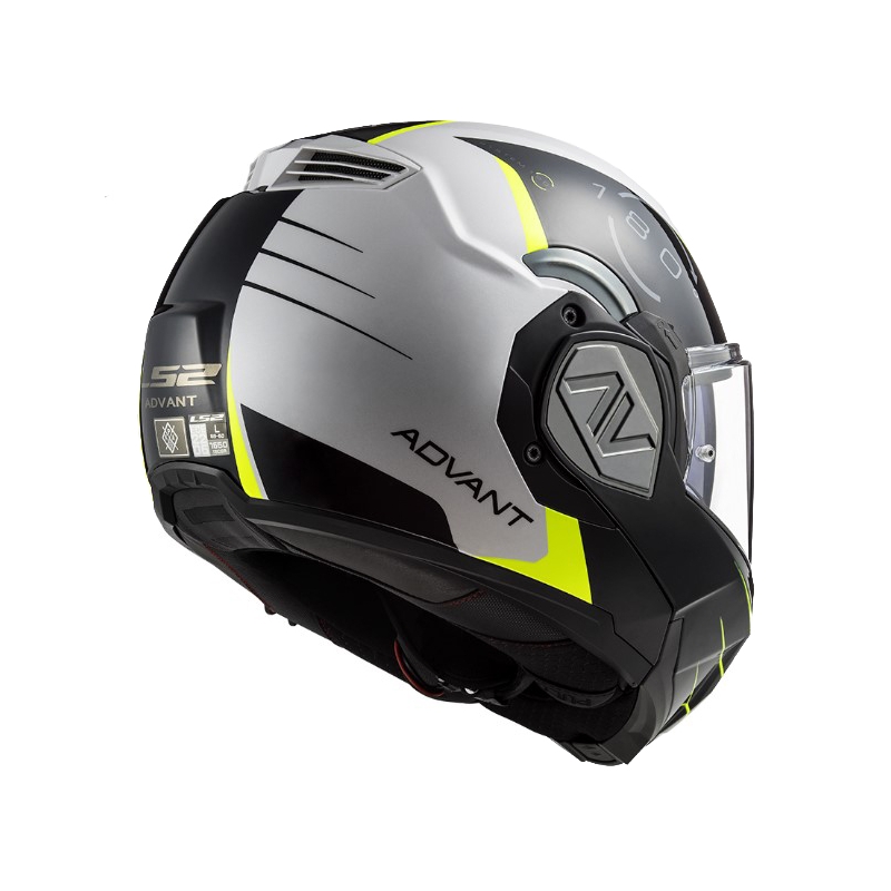 Opklapbare motorhelm LS2 FF906 Advant Codex 06 zwart-wit-geel