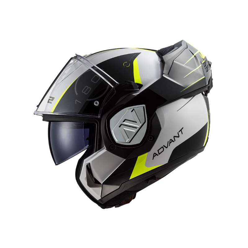 Opklapbare motorhelm LS2 FF906 Advant Codex 06 zwart-wit-geel