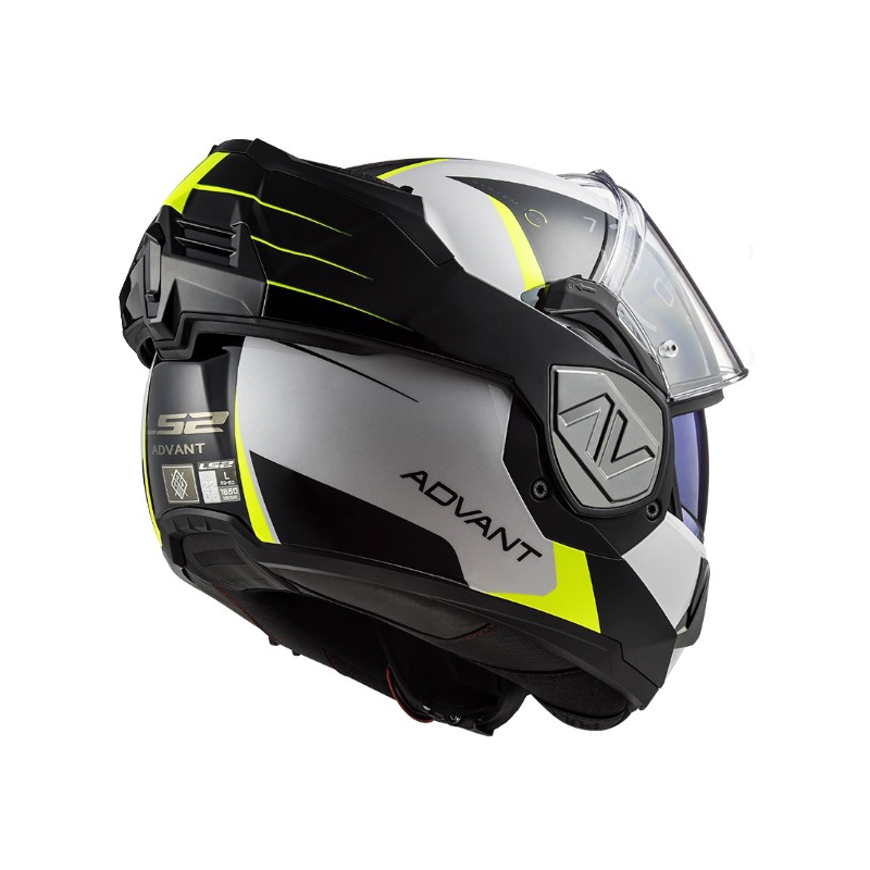 Opklapbare motorhelm LS2 FF906 Advant Codex 06 zwart-wit-geel