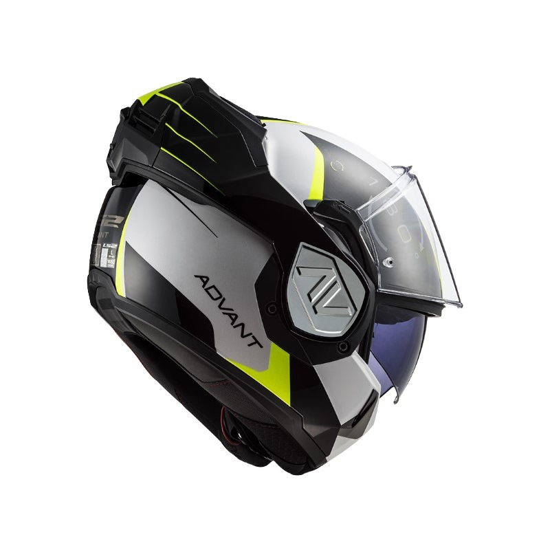 Opklapbare motorhelm LS2 FF906 Advant Codex 06 zwart-wit-geel