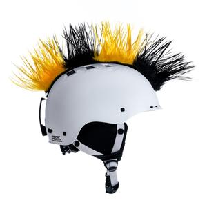 Mohawk helmmuts zwart-geel