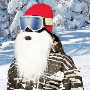 Beardski kerstman masker wit