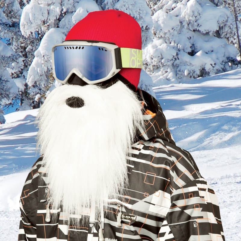Beardski kerstman masker wit