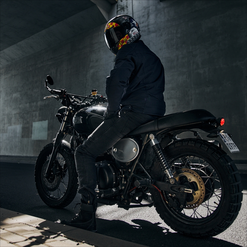 Rebelhorn Hunter donkerblauw motorjack uitverkoop