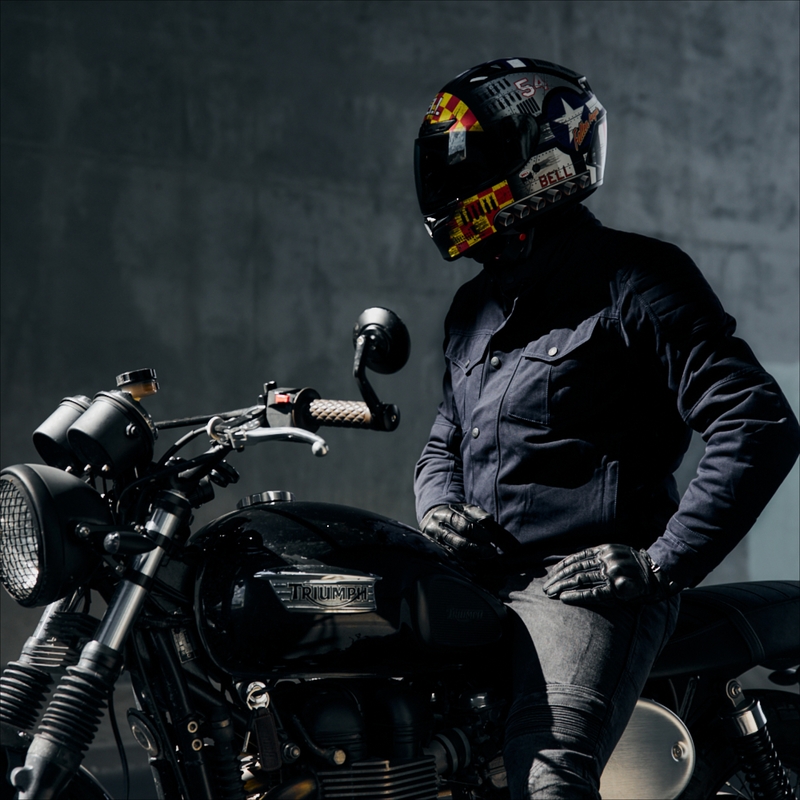 Rebelhorn Hunter donkerblauw motorjack uitverkoop