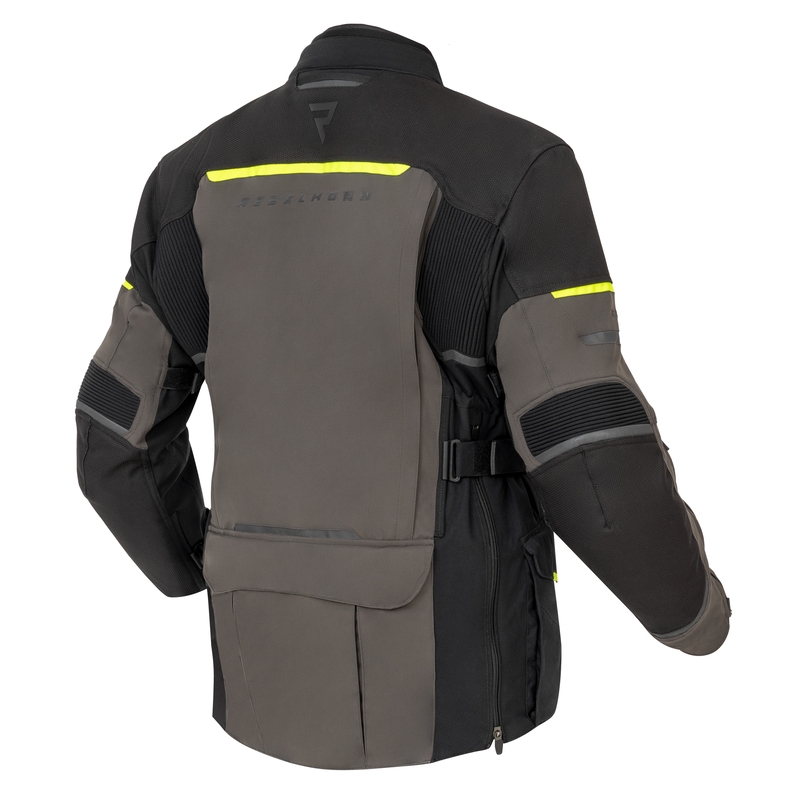 Rebelhorn Range antraciet-zwart-fluo gele motorjas
