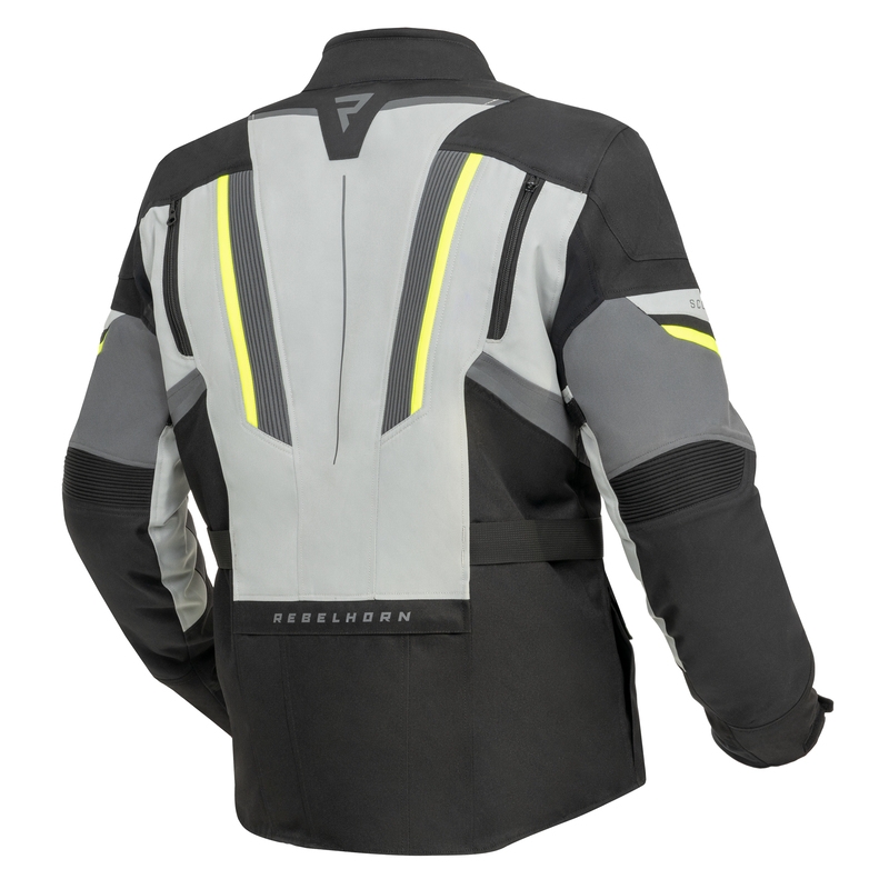 Rebelhorn Scout zwart-grijs-fluo gele motorjas uitverkoop