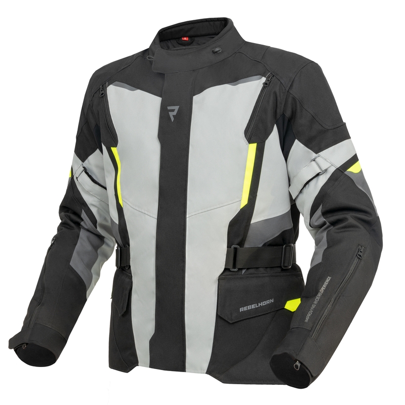 Rebelhorn Scout zwart-grijs-fluo gele motorjas uitverkoop