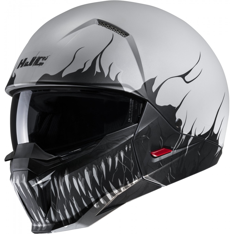 Open helm met masker HJC i20 Scraw MC10SF zwart-grijs