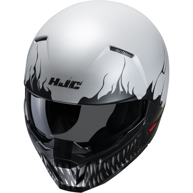 Open helm met masker HJC i20 Scraw MC10SF zwart-grijs