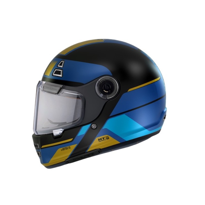 MT Jarama 68TH C7 zwart-goud-blauw integraal motorhelm uitverkoop