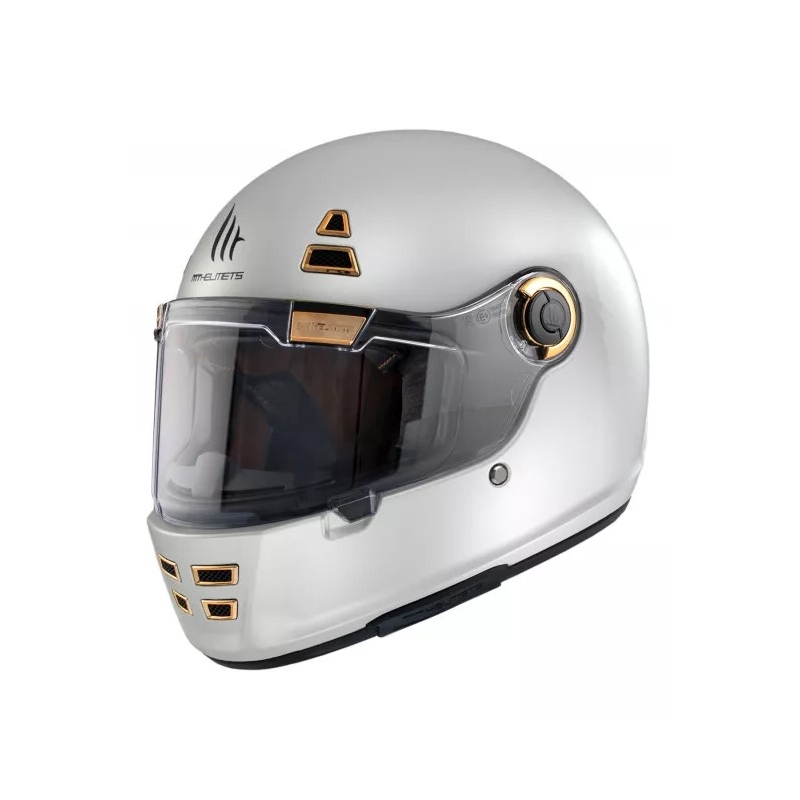 MT Jarama Solid A0 integraal motorhelm wit glanzend