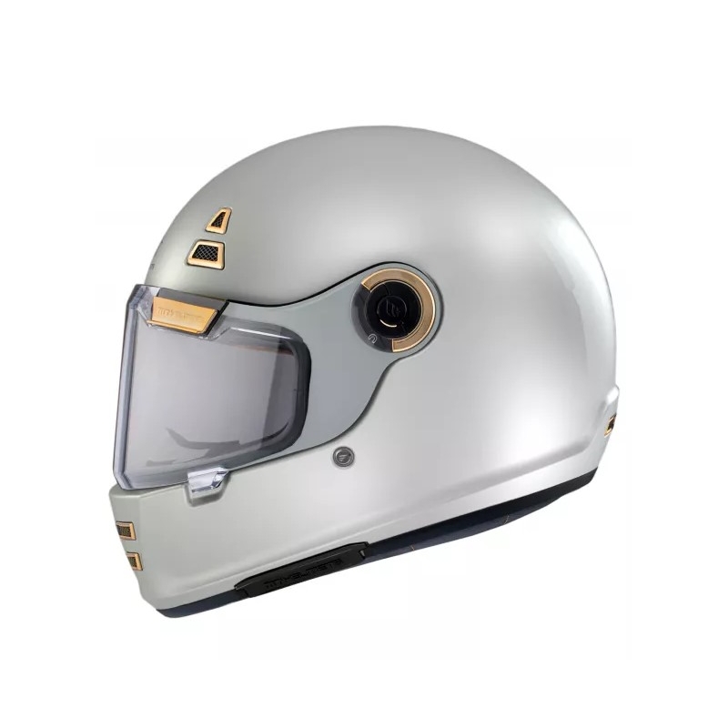 MT Jarama Solid A0 integraal motorhelm wit glanzend