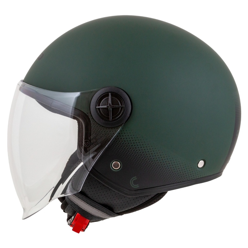 Cassida Handy open motorhelm groen-zwart