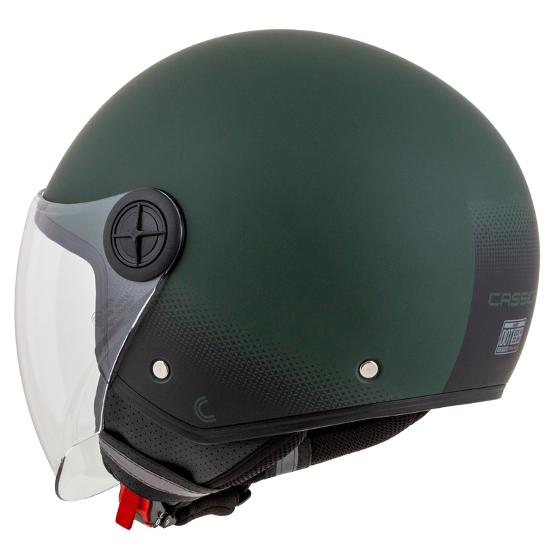 Cassida Handy open motorhelm groen-zwart