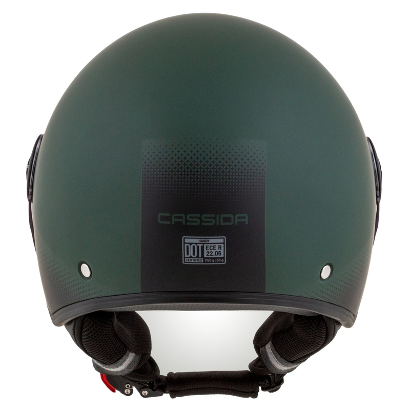 Cassida Handy open motorhelm groen-zwart