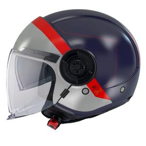 Open motorhelm MT Viale SV 68 Eenheden D7 grijs-rood-blauw