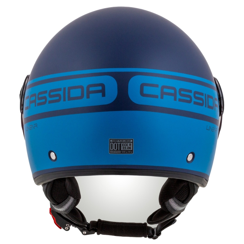 Cassida Handy Plus Linear open motorhelm blauw