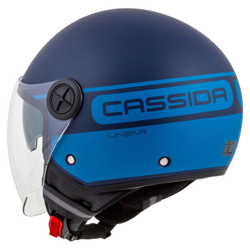 Cassida Handy Plus Linear open motorhelm blauw