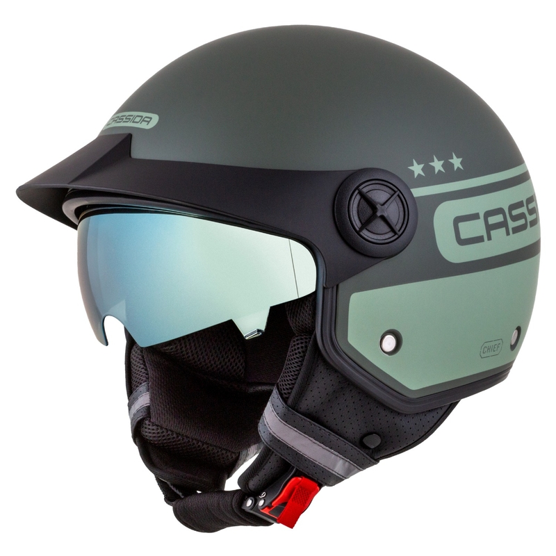 Cassida Handy Plus Chief open motorhelm groen