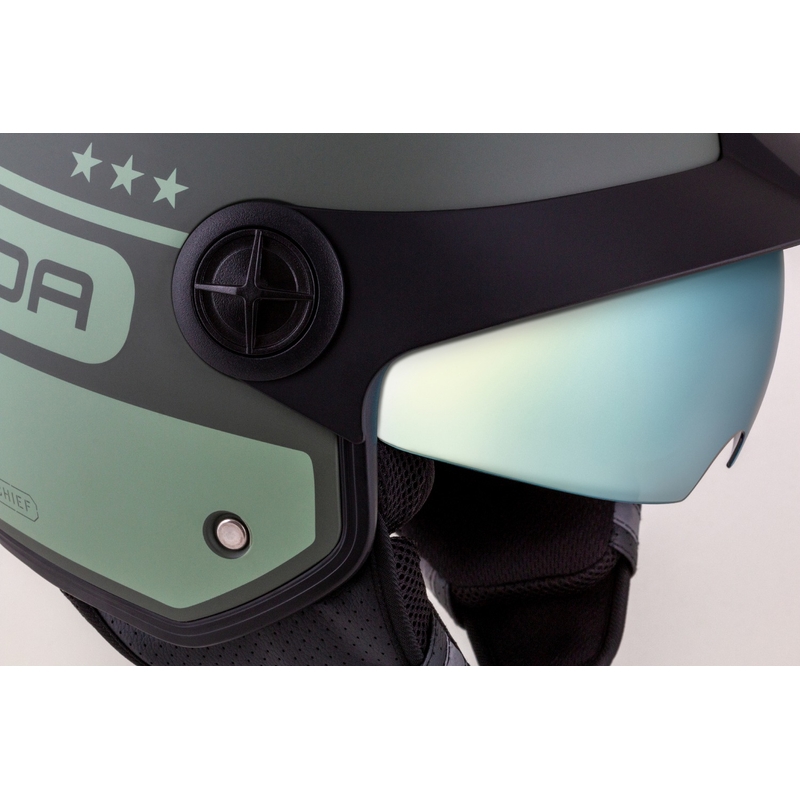 Cassida Handy Plus Chief open motorhelm groen