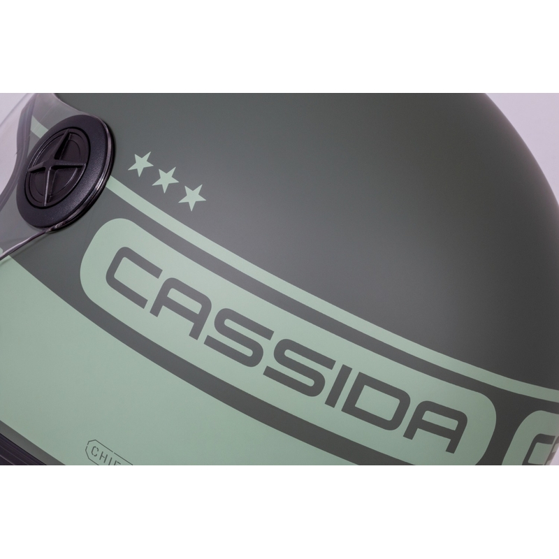 Cassida Handy Plus Chief open motorhelm groen
