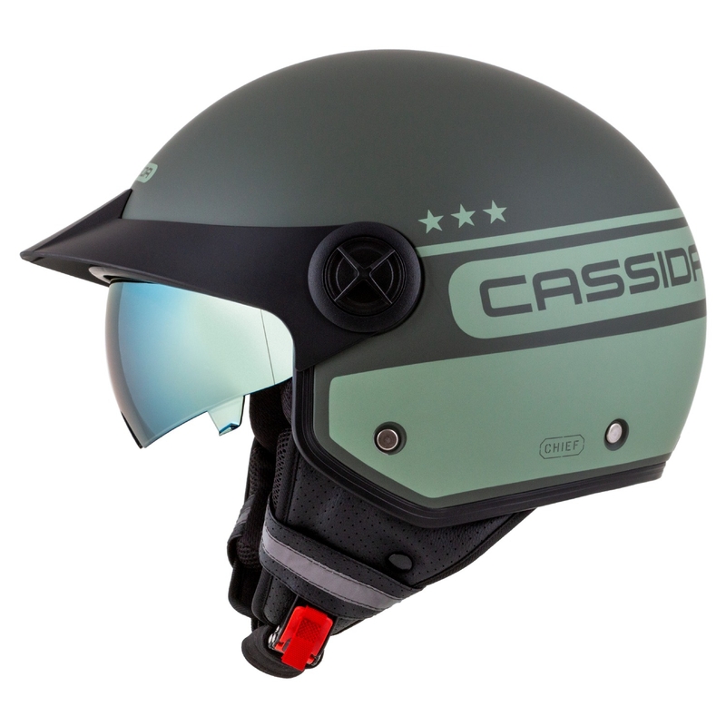 Cassida Handy Plus Chief open motorhelm groen