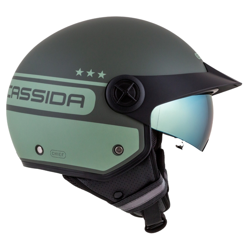 Cassida Handy Plus Chief open motorhelm groen