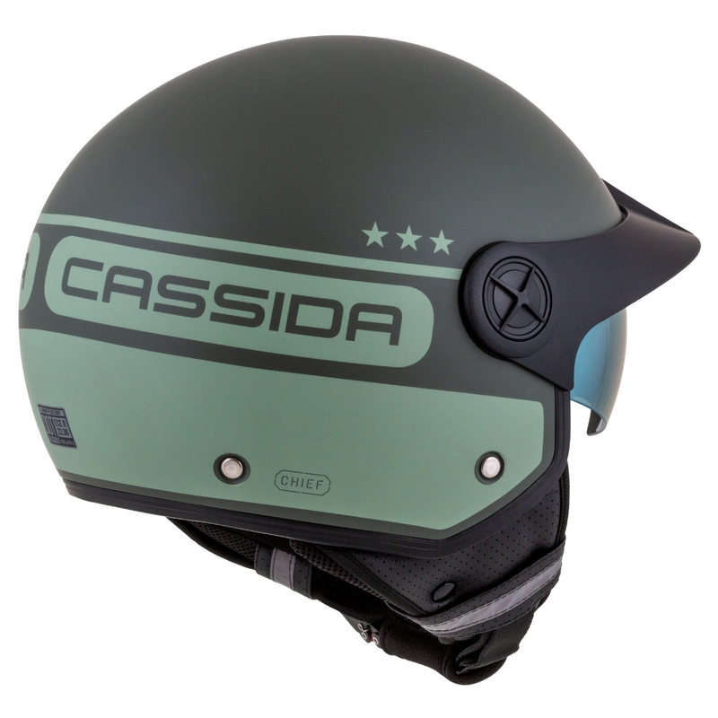 Cassida Handy Plus Chief open motorhelm groen