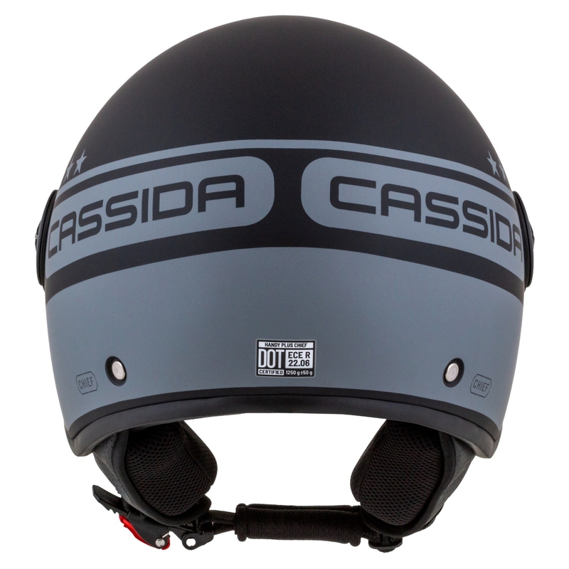 Cassida Handy Plus Chief open motorhelm grijs-zwart
