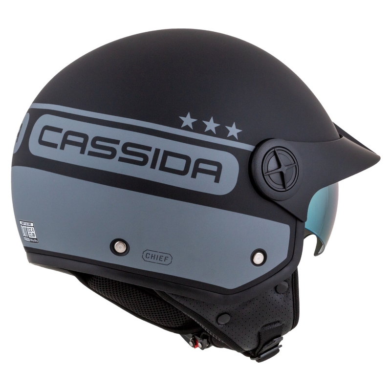Cassida Handy Plus Chief open motorhelm grijs-zwart