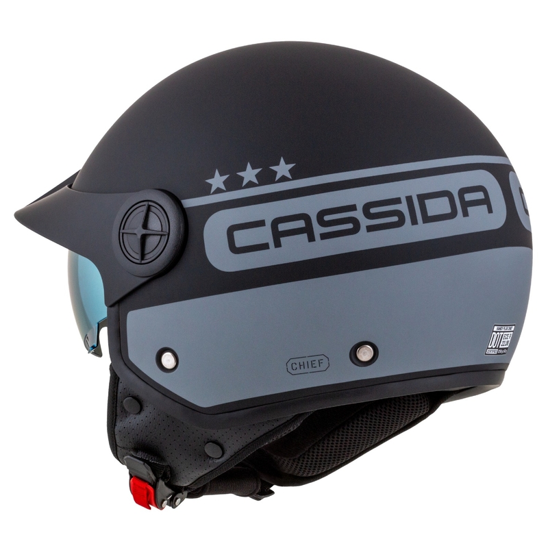 Cassida Handy Plus Chief open motorhelm grijs-zwart