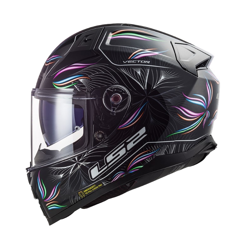 LS2 FF811 Vector II Tropical wit-violet-zwart integraal motorhelm