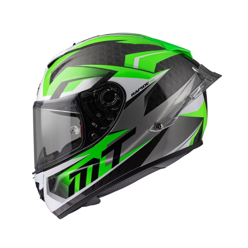 MT Rapide Pro Fugaz A6 zwart-grijs-wit-groen integraal motorhelm uitverkoop