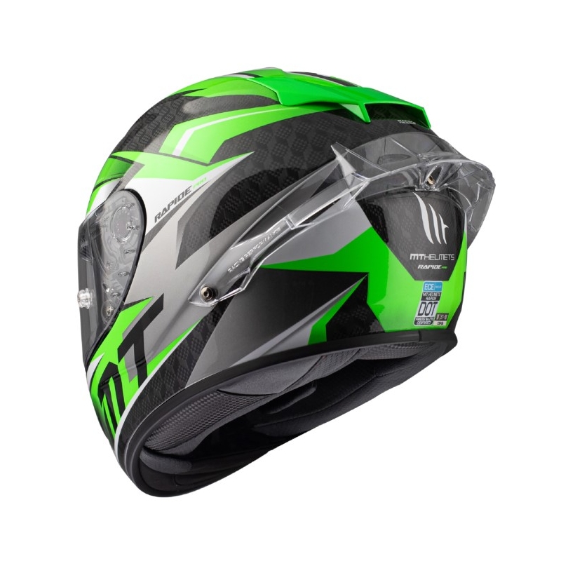 MT Rapide Pro Fugaz A6 zwart-grijs-wit-groen integraal motorhelm uitverkoop