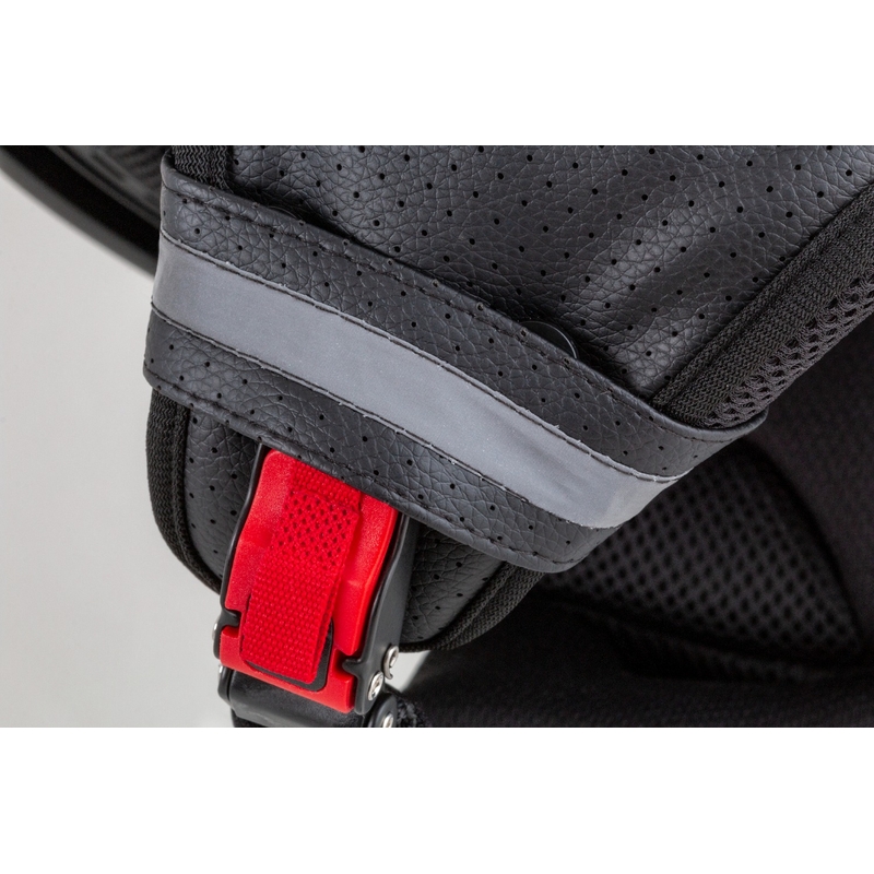 Cassida Handy Plus Linear Open Motorhelm Rood-Zwart