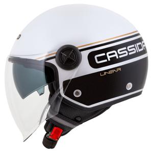 Cassida Handy Plus Linear open motorhelm wit-zwart-goud