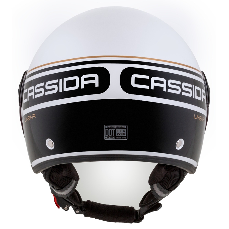 Cassida Handy Plus Linear open motorhelm wit-zwart-goud