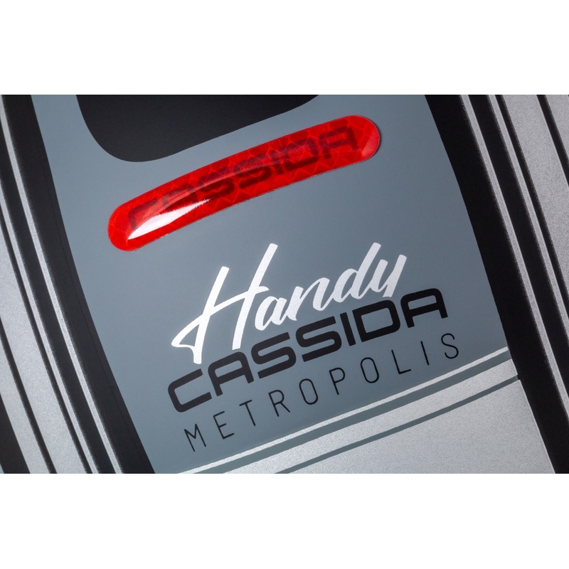 Cassida Handy Metropolis Vision open face motorhelm zwart-reflecterend grijs