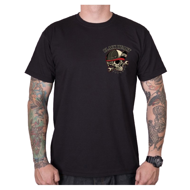 Heren T-shirt Black Heart Commander zwart